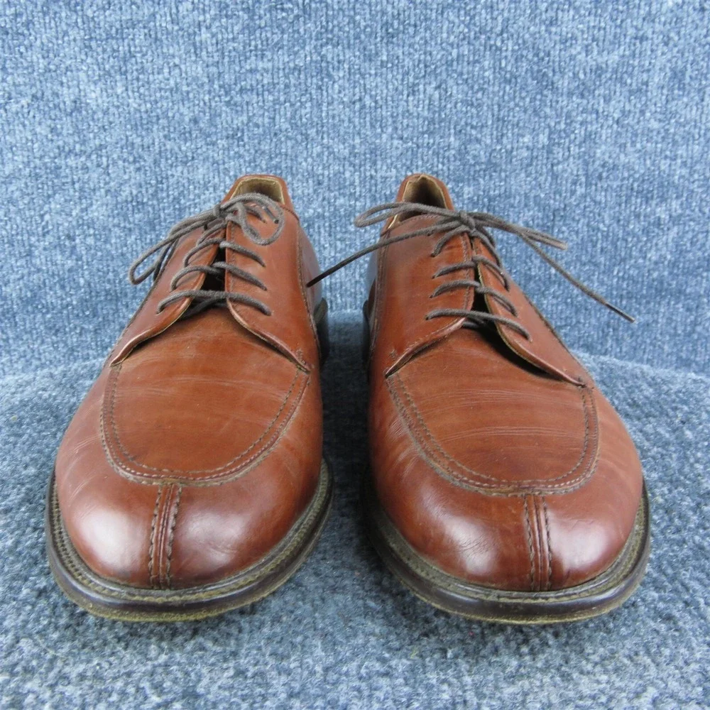 Vito Rufolo Mens Shoes‎ Size 11 Made In Italy Brown Leather Split Oxford Sharp